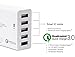 Quick Charge 3.0 NooQee 54W 11A 5-Port USB Charger Wall Charger Charging Station For Galaxy S7/S6/Edge/Plus, Note 4/5, LG G4/G5/V20,HTC 10, Nexus 6, iPhone, iPad & More (White)