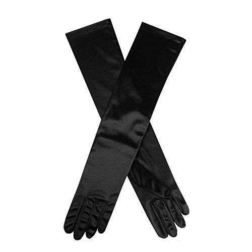 BABEYOND Long Evening Gloves Satin Elbow Gloves Bridal Fancy Dress