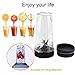 Replacement Parts Compatible with Nutri Ninja, Blender Blade 6 Fins and 2 Pcs 16oz Single Serve Blender Cup Set Compatible with Ninja BL660 BL740 BL770 BL780 BL771 BL772 BL773CO