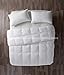 LUXURIOUS QUEEN Size White Goose Down Alternative Comforter Duvet Insert 750 Fill Power, 50 oz Fill Weight,Plush Siliconized Polyester Fiberfill,Hypoallergenic,Baffle Box design & LIFETIME WARRANTY!
