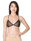 American Apparel Women's Nylon Spandex Micro-Mesh Triangle Cross-Back Bra Size M