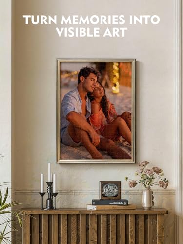 Custom Photo Puzzle, Personalized Jigsaw Puzzle with Your Own Picture, Customized Puzzle Gift for Mother's Day, Family, Lovers, Friends, Birthday, Wedding (500 Piece- Vertical)
