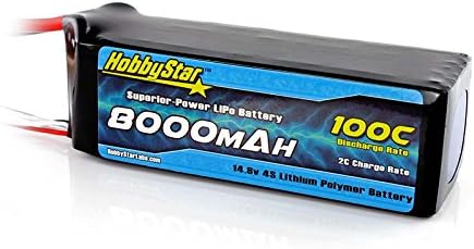 HobbyStar 8000mAh 14.8V, 4S 100C LiPo Battery, XT90 Plug