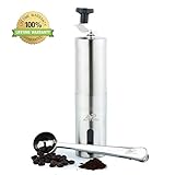 Manual Coffee Grinder With Adjustable, Conical Ceramic Burr– Supreme Grind Ergonomic Hand Crank Mill– Precision Easy To Clean & Carry– Perfect Gift- Stainless Steel Coffee Spoon Included