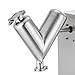 Happybuy Powder Mixer Machine V Type Powder Mixer Stainless Steel Pharmaceutical Powder Mixer for Tea Herbs Beans