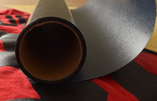 Iron On Heat Transfer Vinyl HTV Roll - 15" x 5' Black - Easy Application Strong Adhesive Sheets - Compatible with Cricut Silhouette Cameo and Heat Press - Thumbnail 6