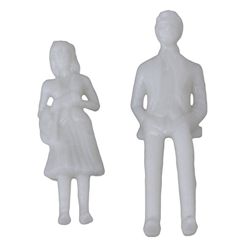BQLZR White Unpainted Architectural 1:75 Scale Model Figures