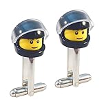 pt_vaul LEGO Mini Figure BIKER CUFFLINKS Motorbike
