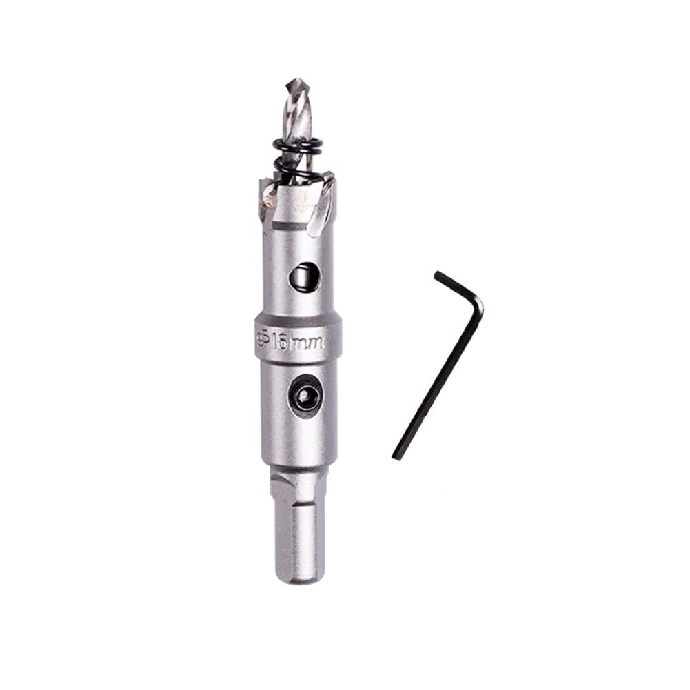 SYDARSYN 16mm Carbide Hole Saw with Arbor, TCT Hole Cutter Drill Bit for Stainless Steel, Sheet, Metal, Wood