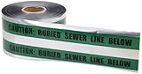 Mutual 17774 Polyethylene Underground Sewer Line Detectable Marking Tape, 1000' Length x 6