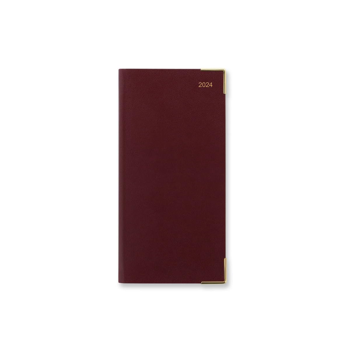 Letts Classic Slim portrait week to view with appointments 2024 diary - burgundy