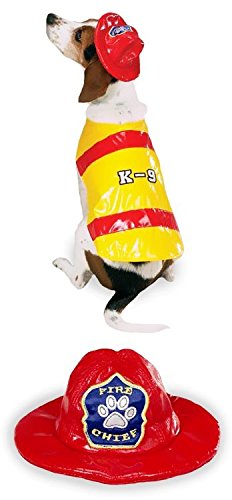 Pawfield Fire Chief Dog Costume LARGE