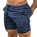 EVERWORTH Men's Gym Workout Boxing Shorts Running Short Pants Fitted Training Bodybuilding Jogger Short Navy
