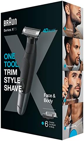 Regolabarba Uomo e Rasoio Elettrico Barba Series X, Xt5200, Nero