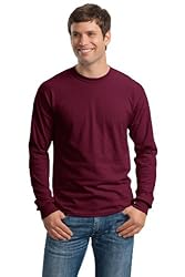 Gildan Adult L/S T-Shirt in Maroon - XXX-Large