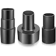 Plastic Reducer POWERTEC 2-1/2" To 1-1/2" Vacuum Reducer Adapter - 2 Pack ABS Plastic Shop Vac Connector 2.5 To 1.5 Inch OD Wet Dry Vacuum Hose Adapter