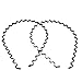 Honbay 6PCS Simple Fashionable Black Metal Wave Hair Hoop for Men, Women, Boys and Girls (C)
