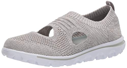 Propét Women's TravelActiv AVID Slip-On, Light Grey, 8 XX-Wide US