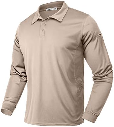 Sykooria Men’s Long Sleeve Polo Shirts Military Pullover Outdoor Goft T-Shirt Army Top Tee Shirt