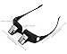 DS. DISTINCTIVE STYLE Lazy Readers Glasses Prism Glasses Lying Down Bed Horizontal Watching TV Reading Spectacles Horizontal Glasses - Black