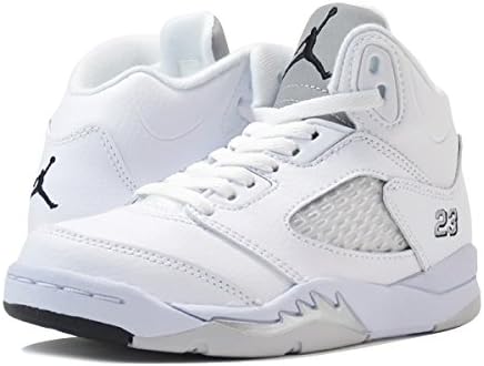 nike air jordan 5 retro white metallic silver
