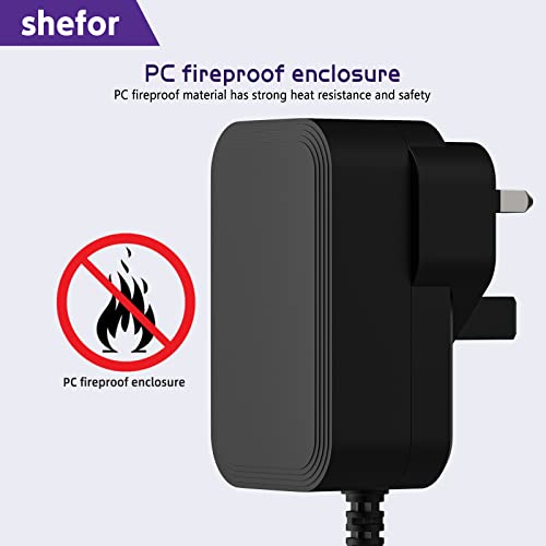 12V 3A 36W Power Supply Cable Adapter Compatible With LED Monitor Camera | CCTV Security Camera, LED Strip Lights, LCD Monitor, Audio/Video, Router, Security Camera, UK plug, Wall Charger【5.5*2.1mm】