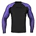 Sanabul Essential Long Sleeve Compression Training Rash Guard for MMA BJJ Wrestling Grappling and No Gi Jiu Jitsu Rashguard - Purple, Large