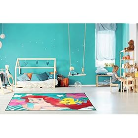 Disney The Little Mermaid Besties Kids Room Rug - Large Area Rug Measures 4 x 5 Feet - Features Flounder (Offical Disney… 41YkKtNbrbL