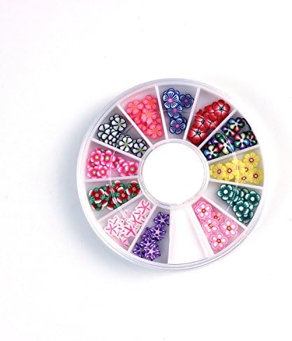Hrhyme 3D Flower Slice Nail Art Decoration Fimo Box Packaged
