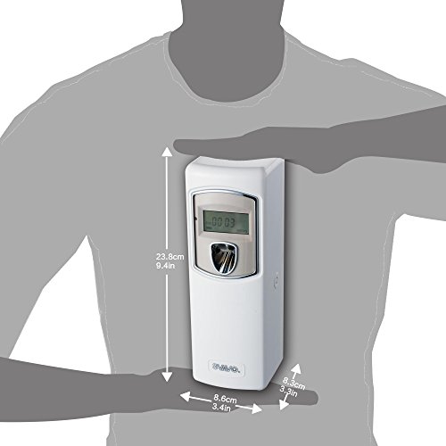 SVAVO V-880D ABS Plastic LCD Programmable Automatic Aerosol Spray Perfume Dispenser, White, Pack of 1