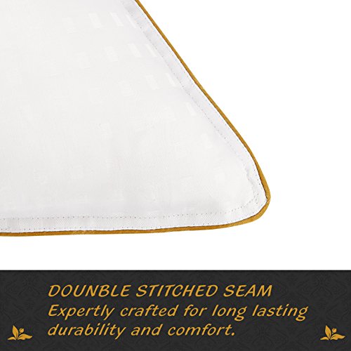 Lofe Adjustable Side Sleeper Pillow Hotel Collection - Goose Down Alternative Pillow 2 pack - Hypoallergenic Hospital Bunk Bed Pillow for Stomach Sleeping Queen Size