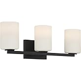 Access Lighting 62623-MBL/OPL Sienna Vanity, 3-Light 180 Total Watts, Matte Black