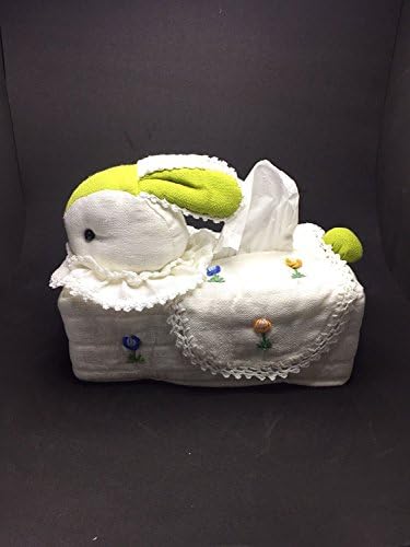 Tissue box cover rabbit handmade cotton boxes, tissue boxes, Manufacturers Association of the Elderly Thailand KIKY (Green)