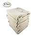 Baby Tooshy's Organic, Unbleached, Super Absorbent, Large Flat Diapers - Perfect for Overnight. Customizable 1-Size-System. THE BEST, THIRSTY Diaper Flats - use from Newborn to Potty Training. 6-Pack