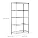 5-Tier Wire Shelving Unit, Adjustable Steel Storage Shelves 35.4
