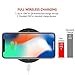 iPhone X Wireless Charger, FLOVEME Standard QI Wireless Charging Pad for iPhone X/8/Plus Fast Wireless Charge for Samsung S9/S9 PLUS/S8/S8 PLUS/S7/S7 Edge/Note 5 8 and All Qi-Enabled Phones, Black