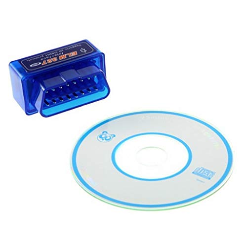 TADAMI Automobile Tester, New Mini ELM327 V2.1 OBD2 II Bluetooth Diagnostic Car Auto Interface Scanner (Blue)