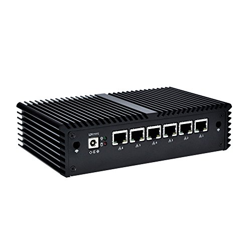 Qotom-Q575G6-S05 Qotom Barebone Mini PC 6 Gigabit LAN Ports Core i7 7500U AES-NI Using Pfsense as Router Firewall Linux