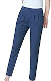 Fieer Women's Casual Cotton Linen Lounge Silm Trousers Pants 3 S
