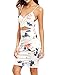 Floerns Women's Floral Bodycon Sleeveless Spaghetti Strap Sexy Club Pencil Dress White M