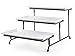 Tiered Serving Set - Thicker, Adjustable Sturdy Metal Rack - 3-Tier White Porcelain 12