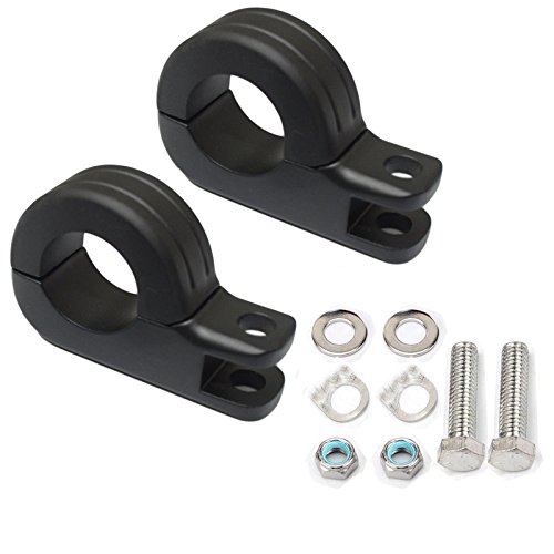 Edge Cut Foot Pegs Mount Clamp Black Motorcycle 1.25" 1 1/4" 32mm Motorcycle Engine Highway Guard Pilot Foot Pegs Mount Clamp Footpegs Footrest For Harley Davidson Touring Yamaha Honda Kawasaki - Thumbnail 7