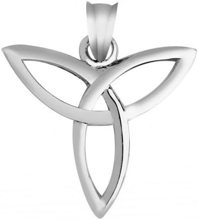 Classic Gaelic Trinity Pendant in 10k White Gold