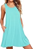 WEACZZY Women Summer Sleeveless Pockets Casual