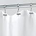 iDesign 76752 Metal T-Bar Shower Curtain Hooks Rust Resistant Rings for Kid's, Guest, Master Bathroom, 1