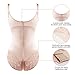 SHAPERX Body Shaper Open Bust Girdle Fajas Bodysuit Zipper Closure Firm Control Lace Panty Shapewear, SZ20171-Beige-M