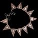 PIXNOR Baby Shower Hessian Bunting Banners Party Decoration 11 Flags