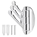 AKDSteel Coat and Hat Hook Hanger Swing Arm Solid Metal, Wall Mount Hooks Polished Chrome