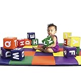 Dream Tree Building Blocks with Alphabet [Set of 12] Washable, Non-Toxic CPSIA Compliant Learning Toys Soft Foam Blocks for Toddler, Baby, Kids, and Preschool