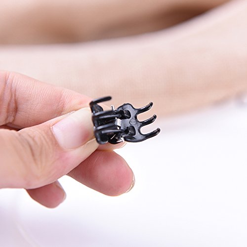 LONG7INES 48 Pcs Stylish Mini Hair Claw Clips for Girls and Women, Black and Brown (black)